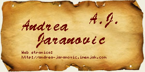 Andrea Jaranović vizit kartica